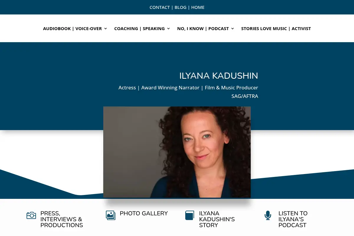 Ilyana Kadushin | Actress, Award Winning Narrator, Film & Music Producer