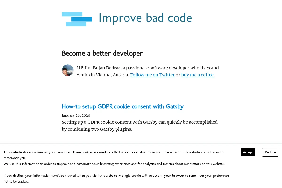 Improve bad code - Become a better developer