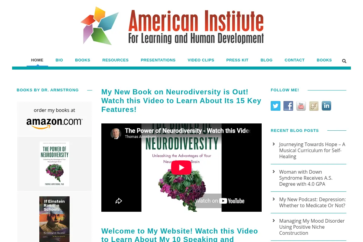 Dr. Thomas Armstrong - Home Page