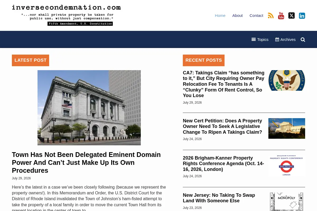 Inverse Condemnation Blog