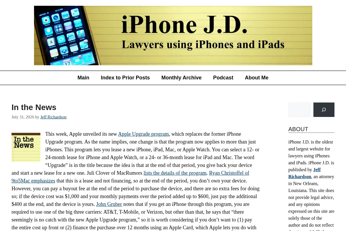 iPhone J.D. – Lawyers Using iPhones and iPads