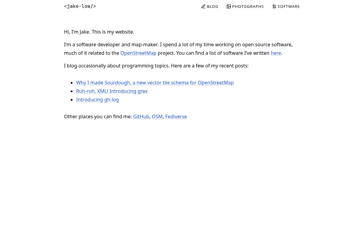 Jake Low's website