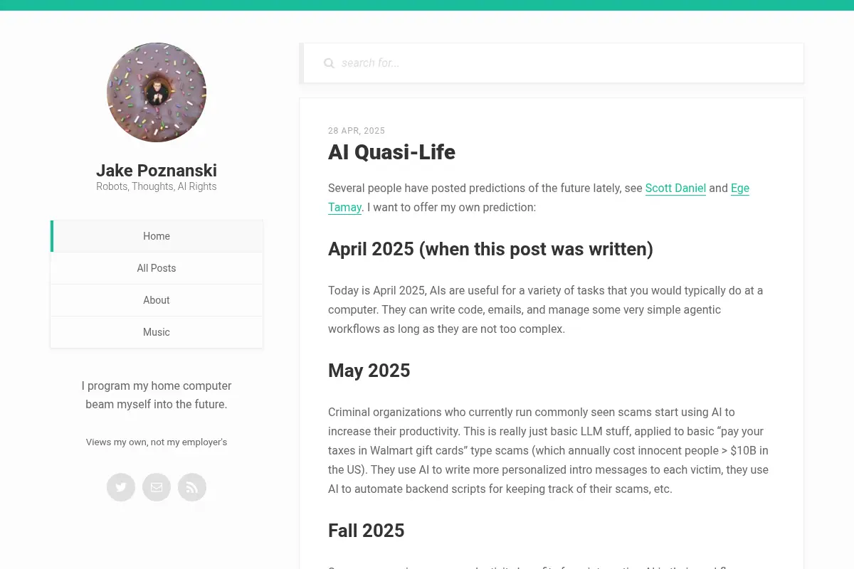 Jake Poznanski — Robots, Thoughts, AI Rights
