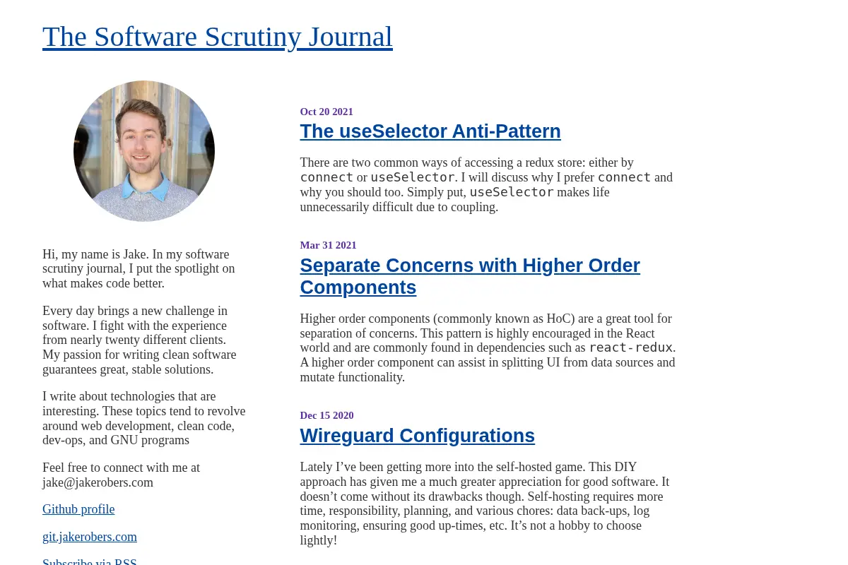 The Software Scrutiny Journal