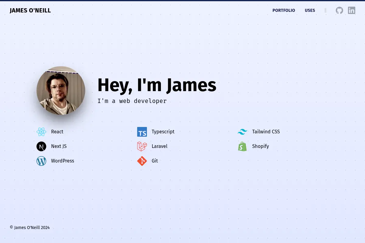James O'Neill - Full Stack Web Developer