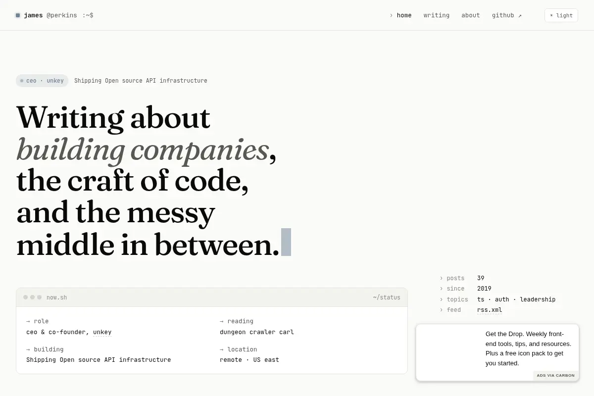 James Perkins — CEO, Unkey