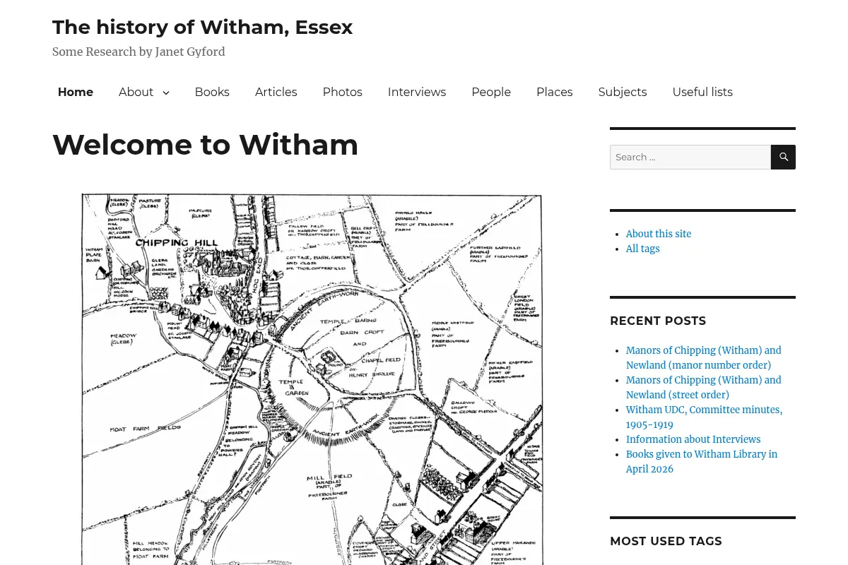 The history of Witham, Essex – Some Research by Janet Gyford