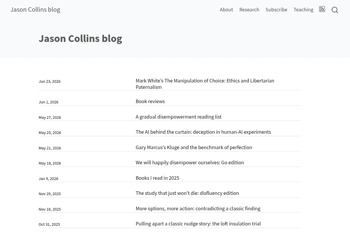 Jason Collins blog