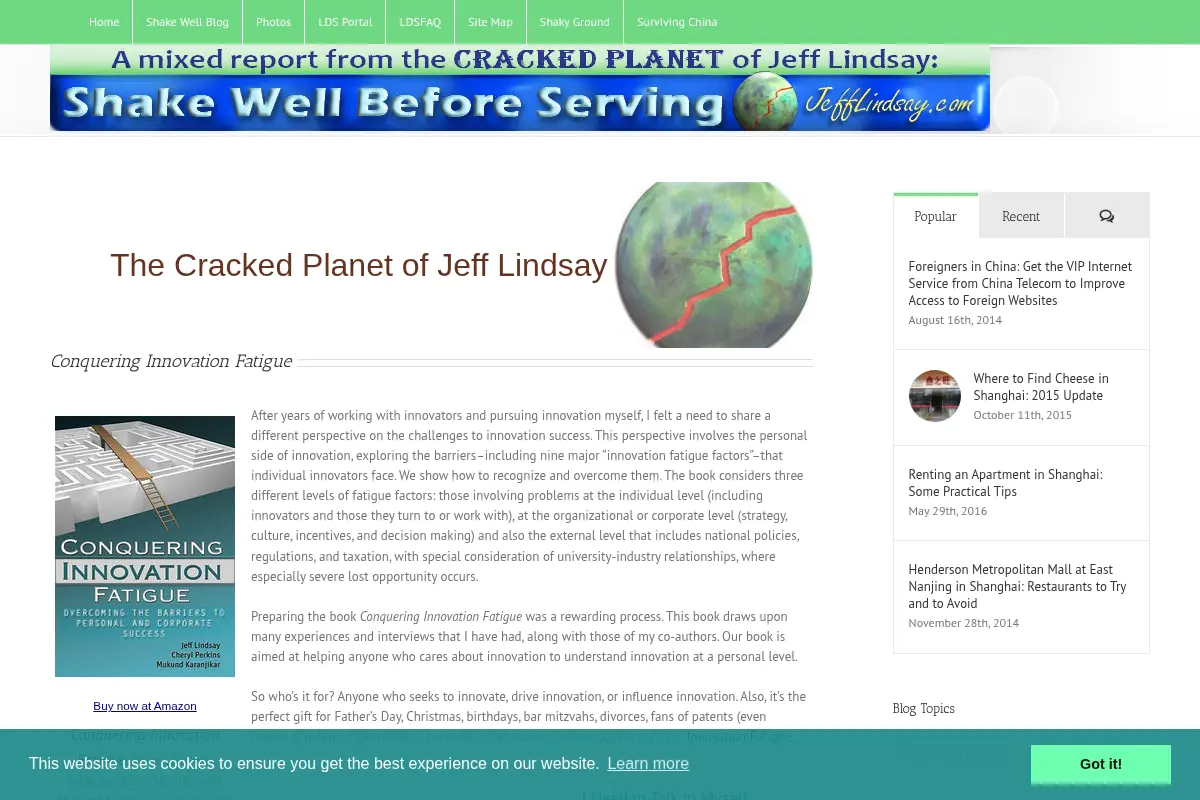 Jeff Lindsay's Site and Blog