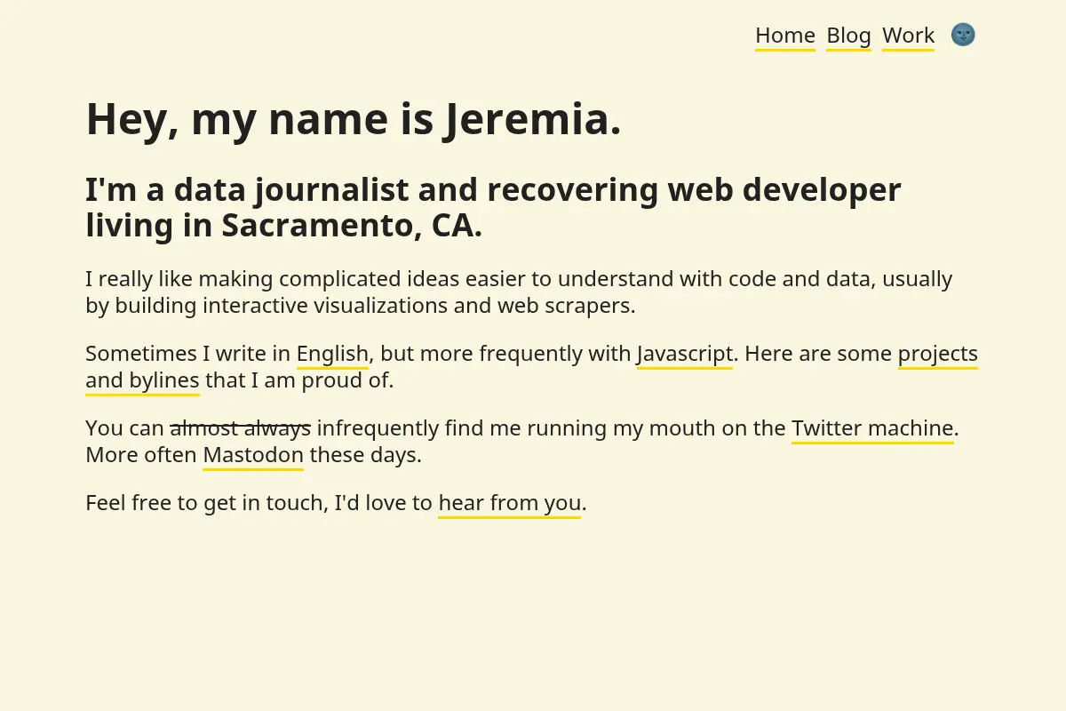 Jeremia on the internet