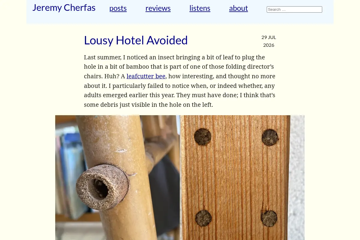 Jeremy Cherfas's Personal Site