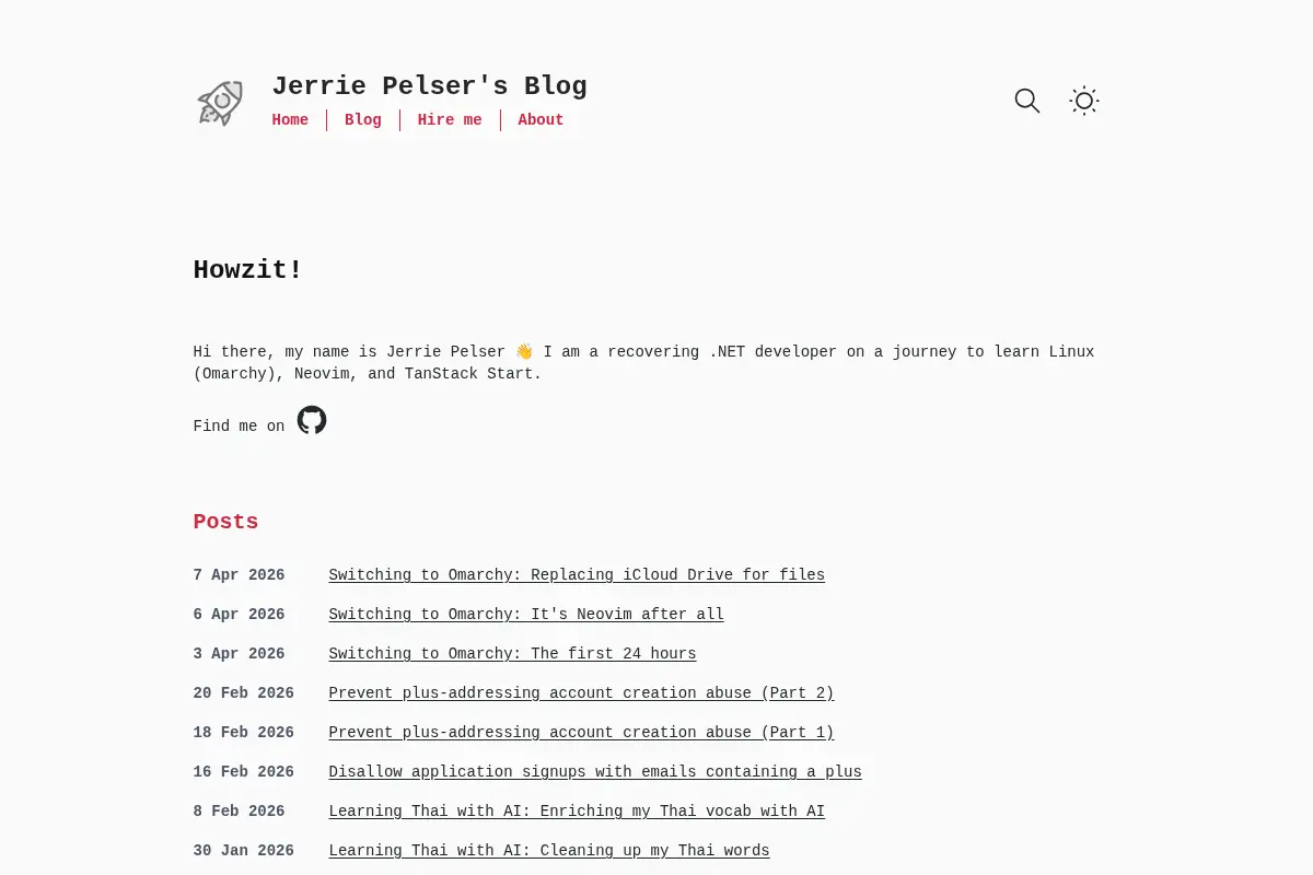 Jerrie Pelser's Blog