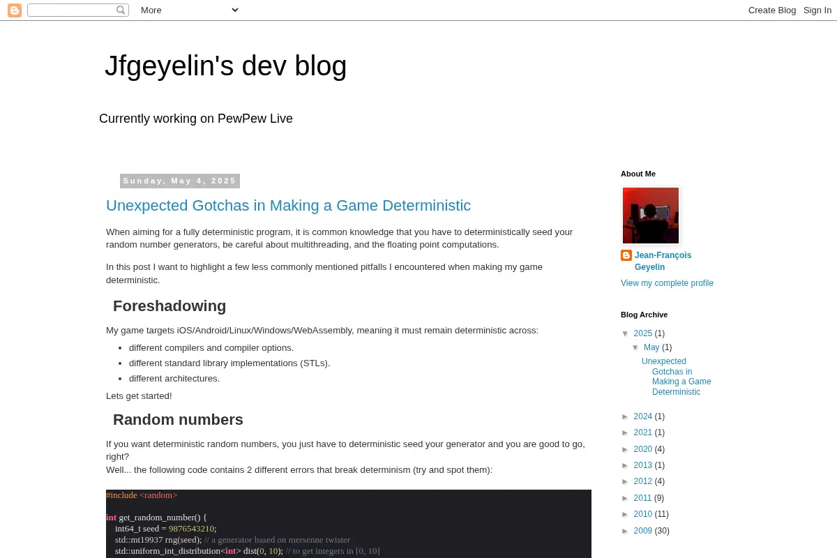 Jfgeyelin's dev blog