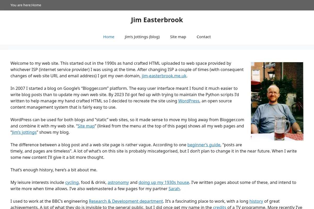 Jim Easterbrook – Random thoughts on life, the universe, and everything.