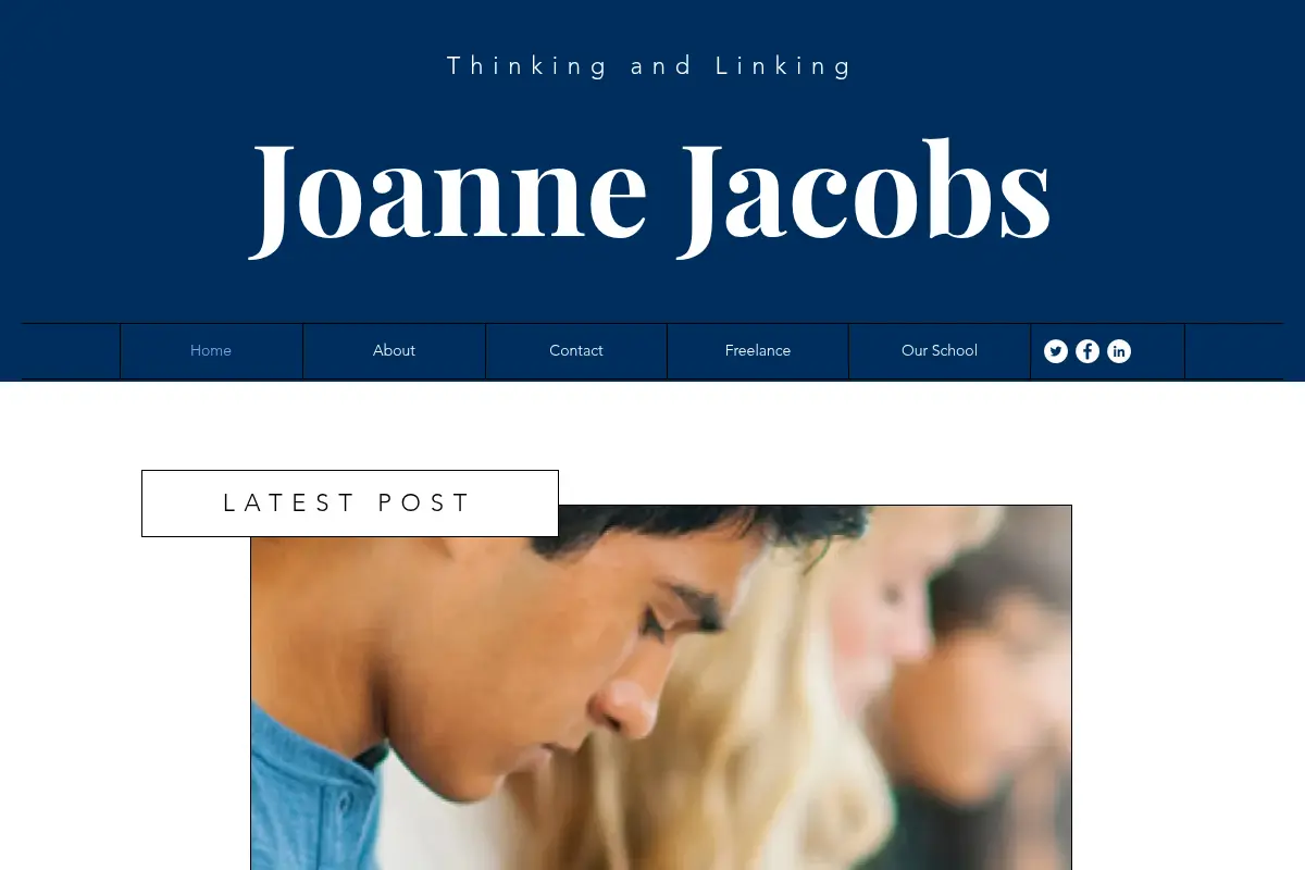 Joanne Jacobs on Education and Parenting