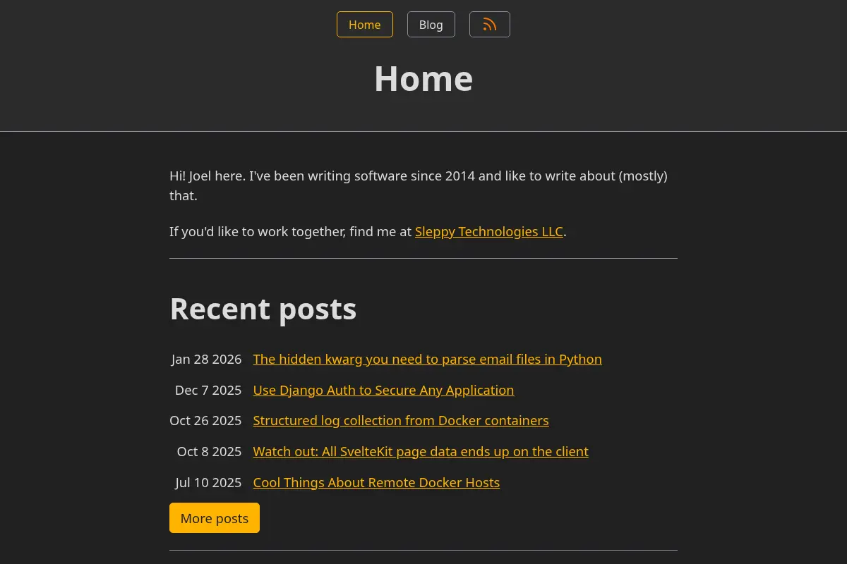 Joel Sleppy's Blog