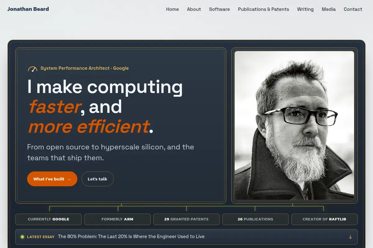 Jonathan Beard: systems, silicon & performance