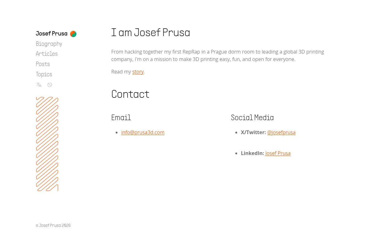 Josef Prusa – Personal Site