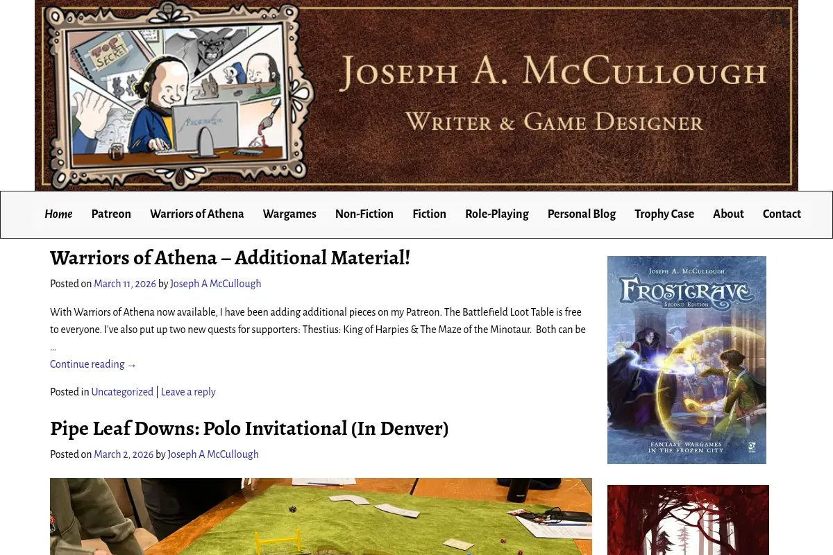 Joseph A. McCullough – Writer & Games Designer