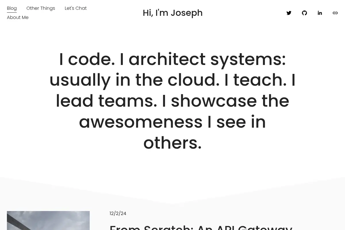 Hi, I'm Joseph