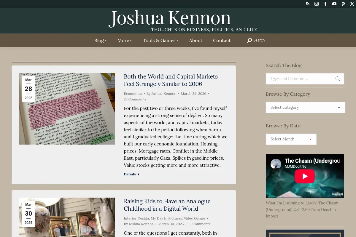 Joshua Kennon's Personal Blog