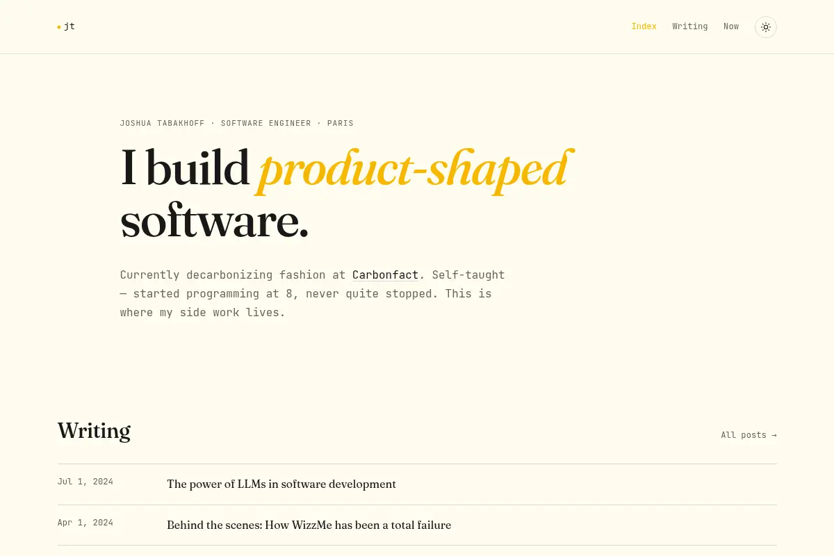 Joshua Tabakhoff — Software Engineer