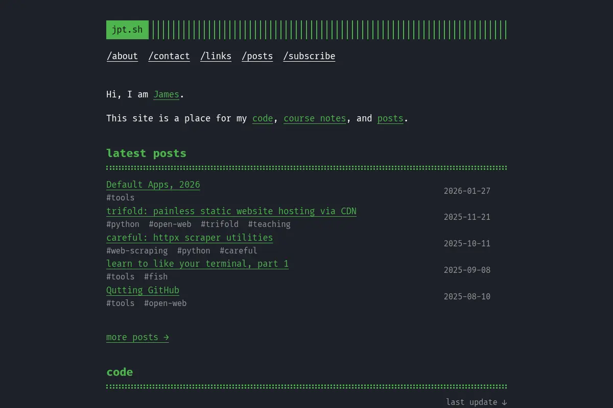 James Turk's Personal Site