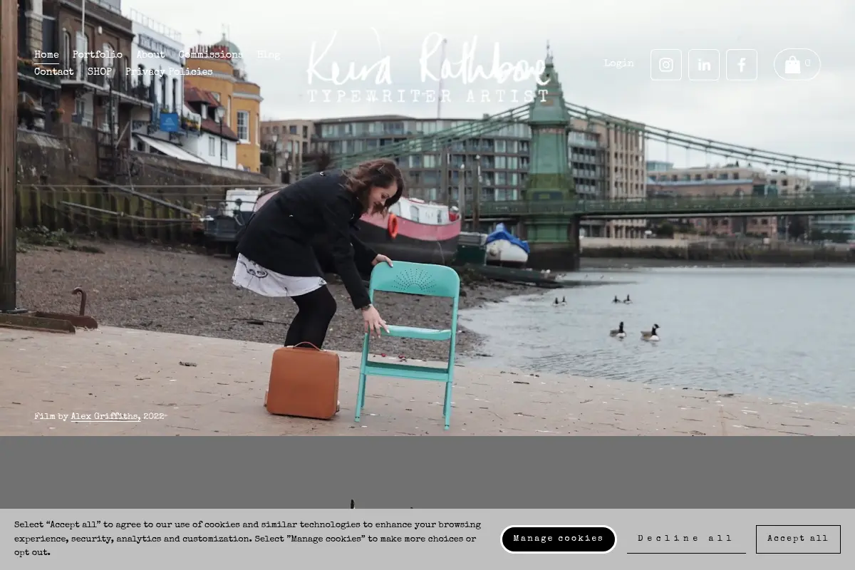 Keira Rathbone Typewriter Artist