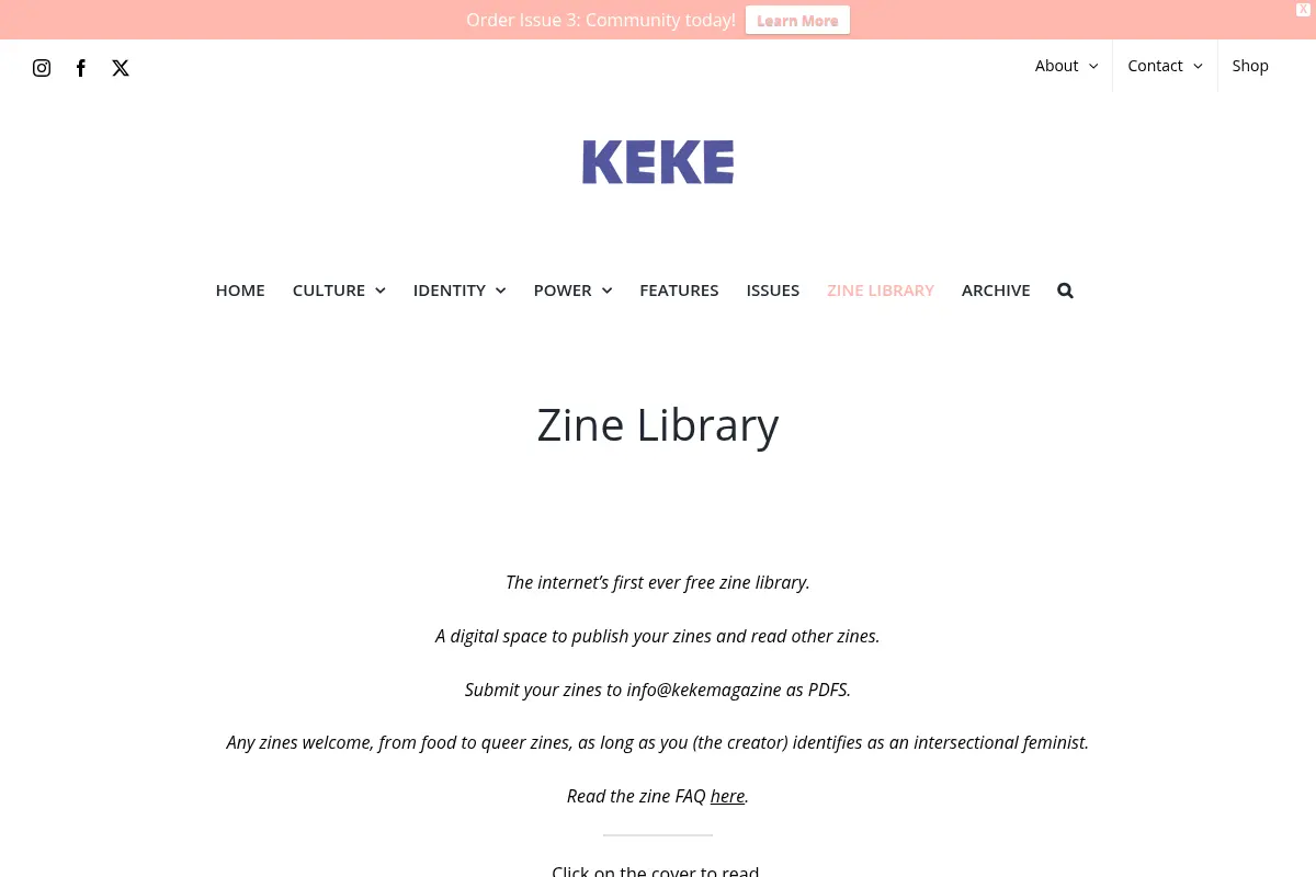Keke Magazine Zine Library