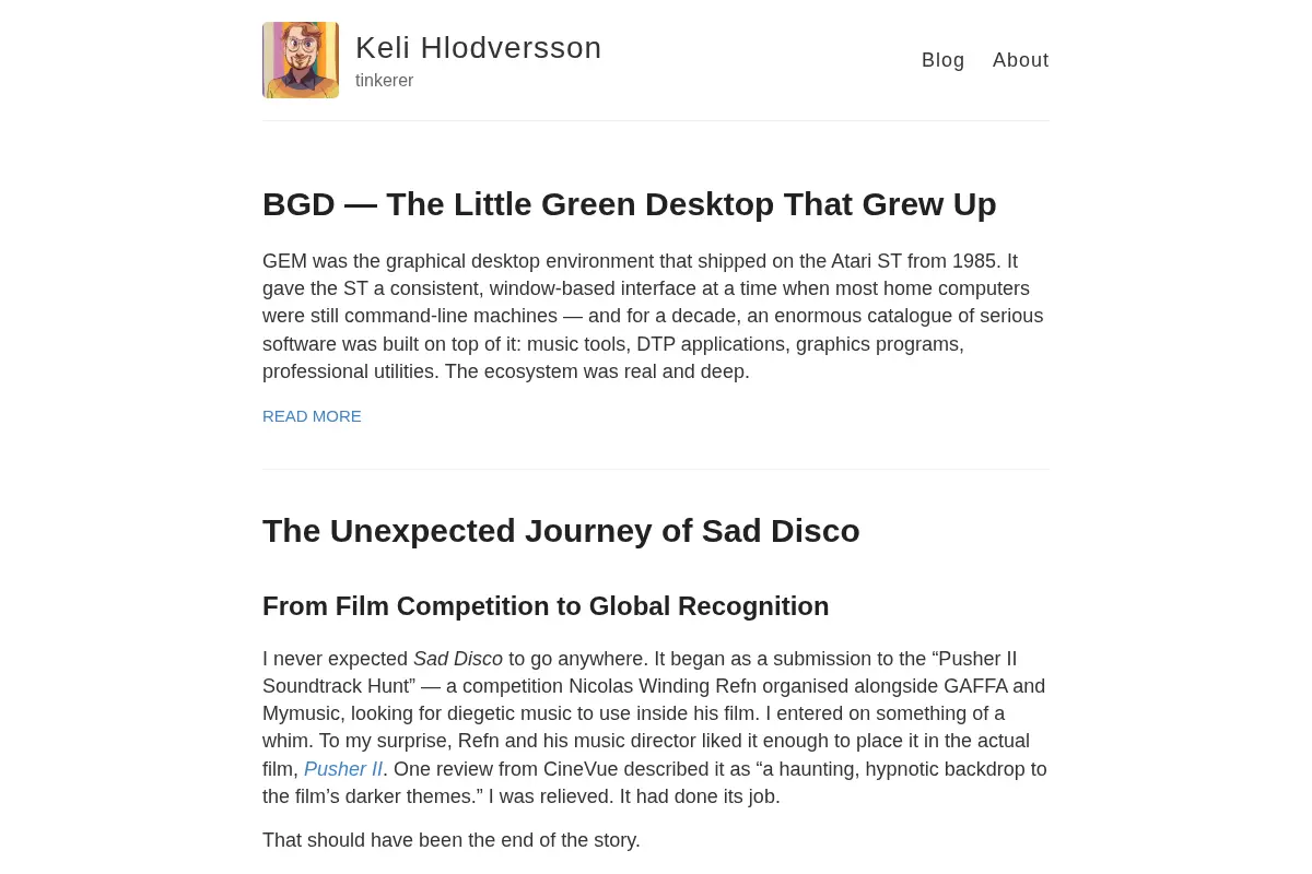 Keli Hlodversson – tinkerer