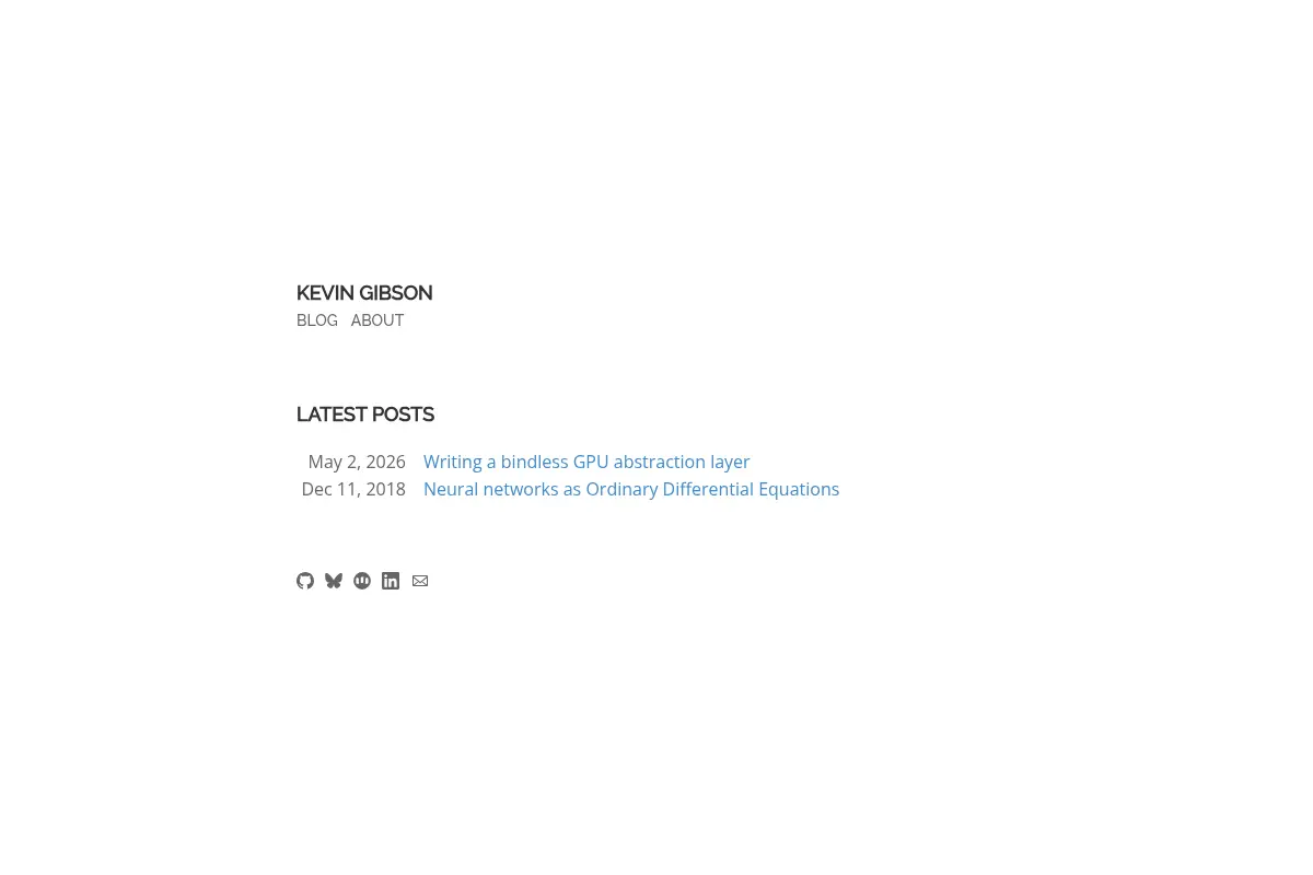 Kevin Gibson's personal site