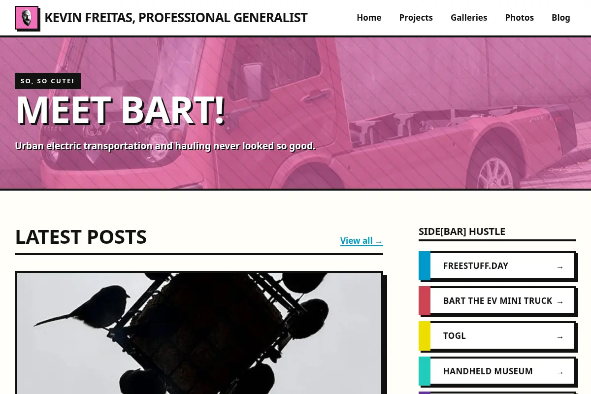 Kevin Freitas, Professional Generalist