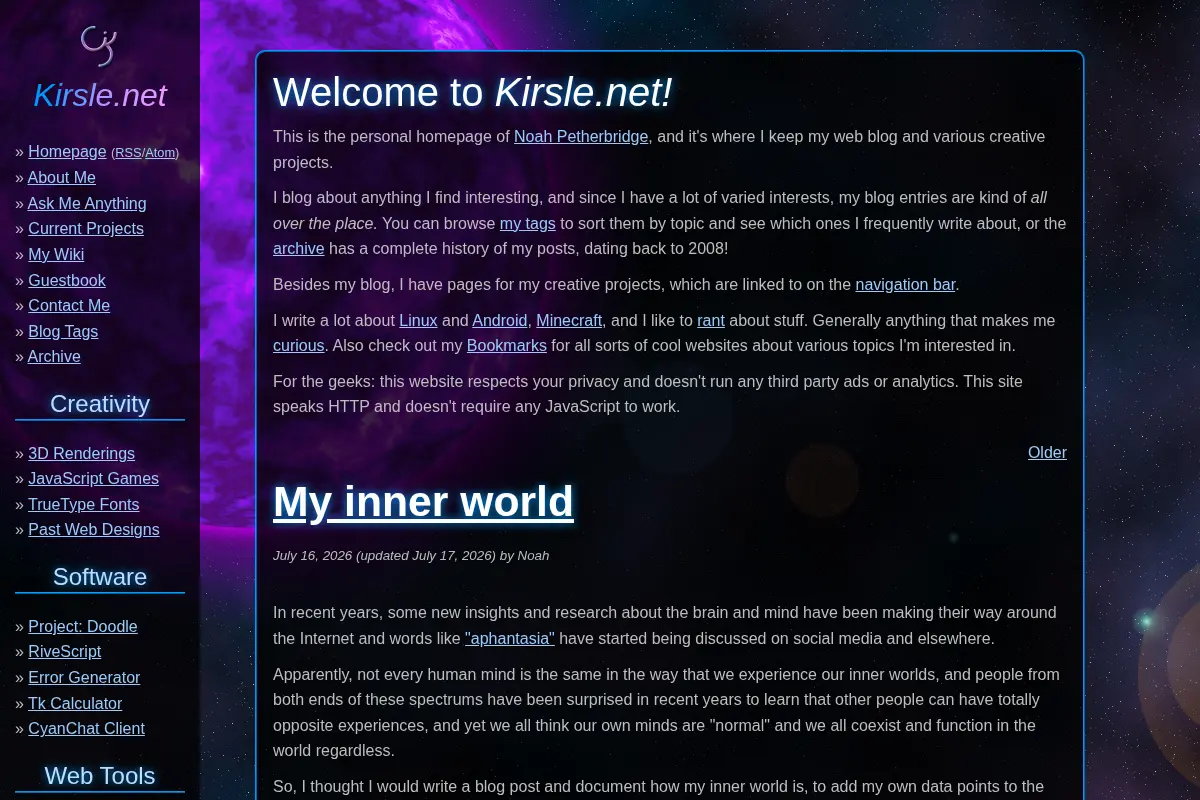 Welcome! - Kirsle.net