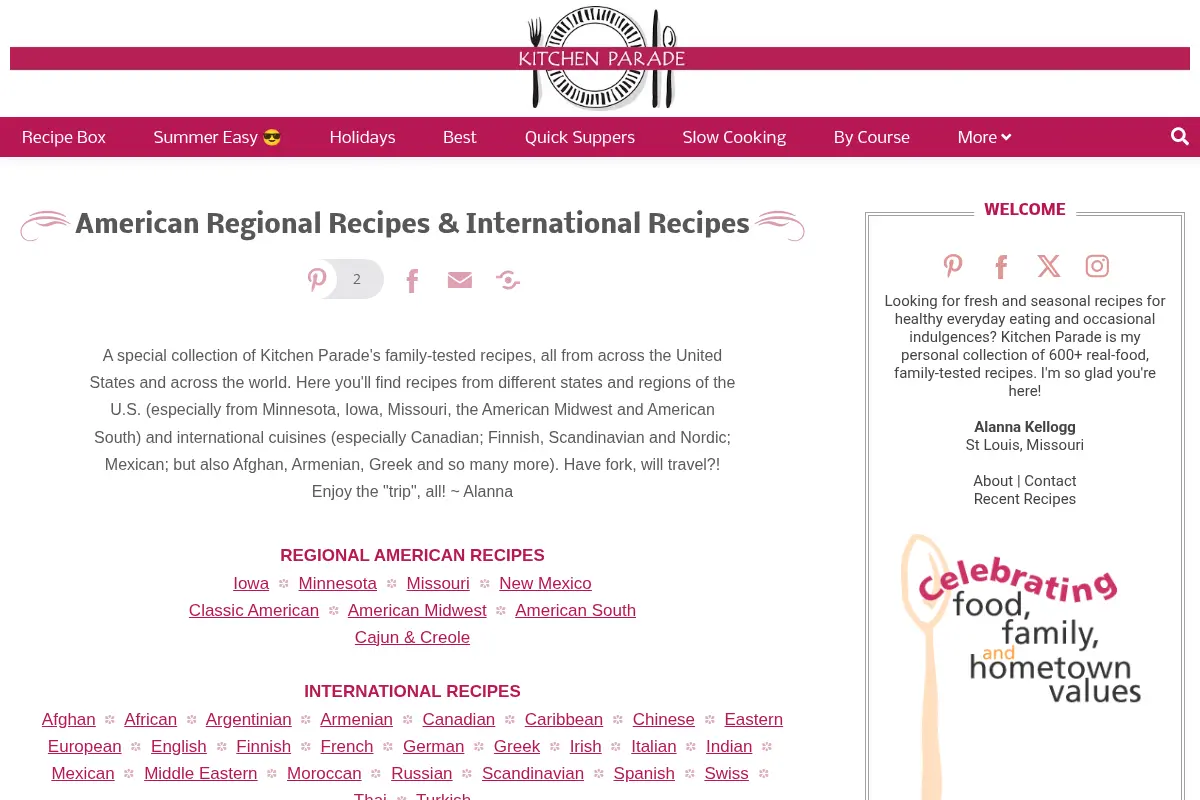 American Regional Recipes & International Recipes
