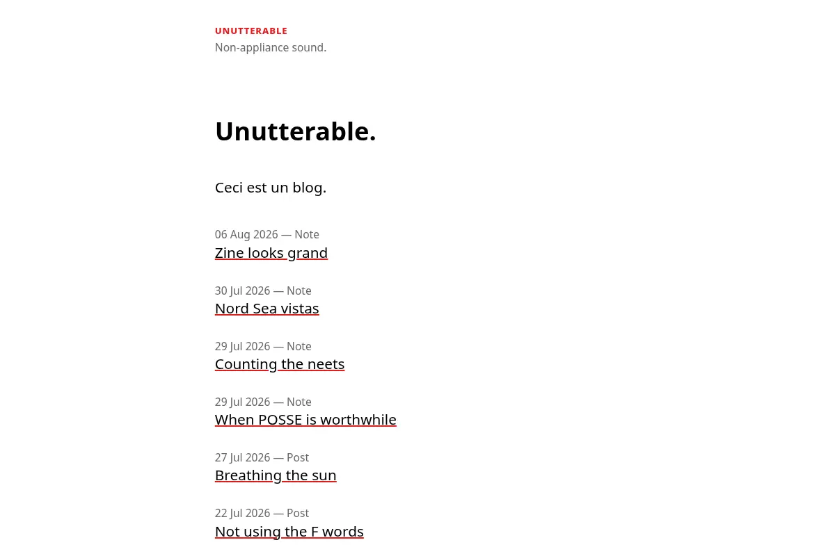 Unutterable