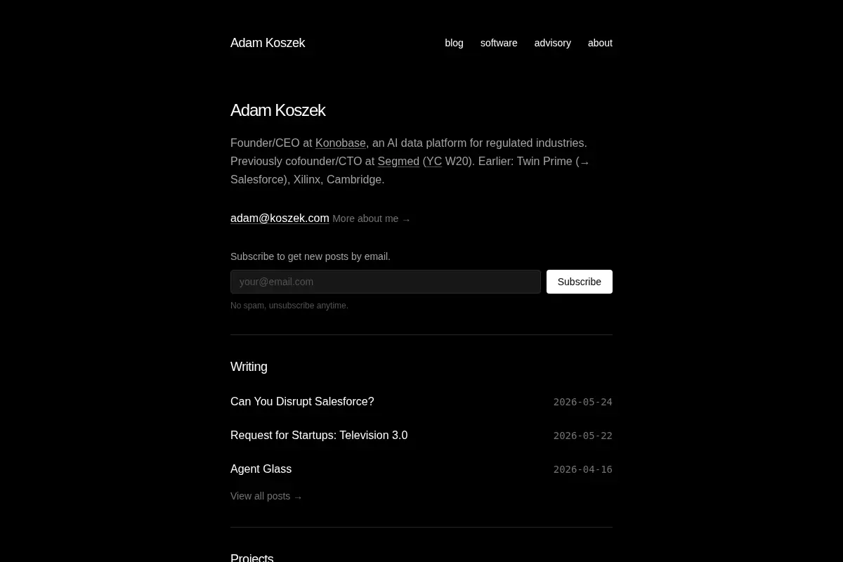 Adam Koszek - Personal Website