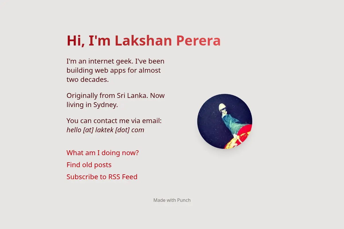 Lakshan Perera's personal website