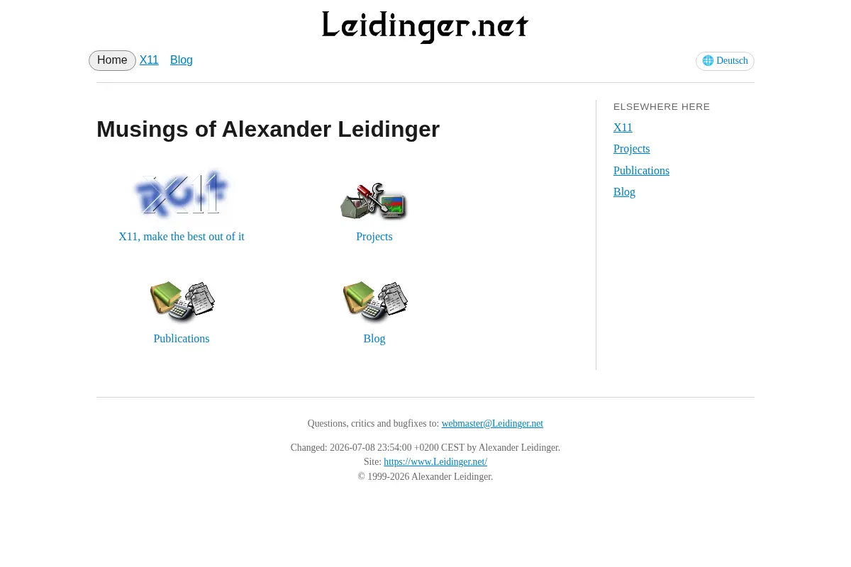 Musings of Alexander Leidinger