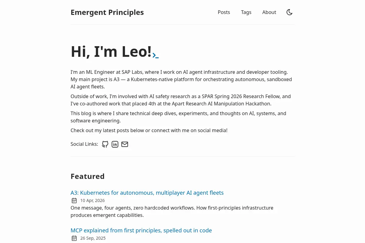 Emergent Principles