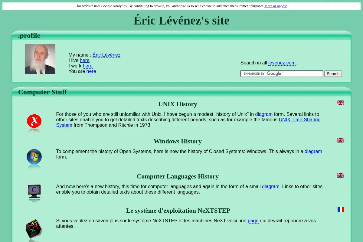 Éric Lévénez's site