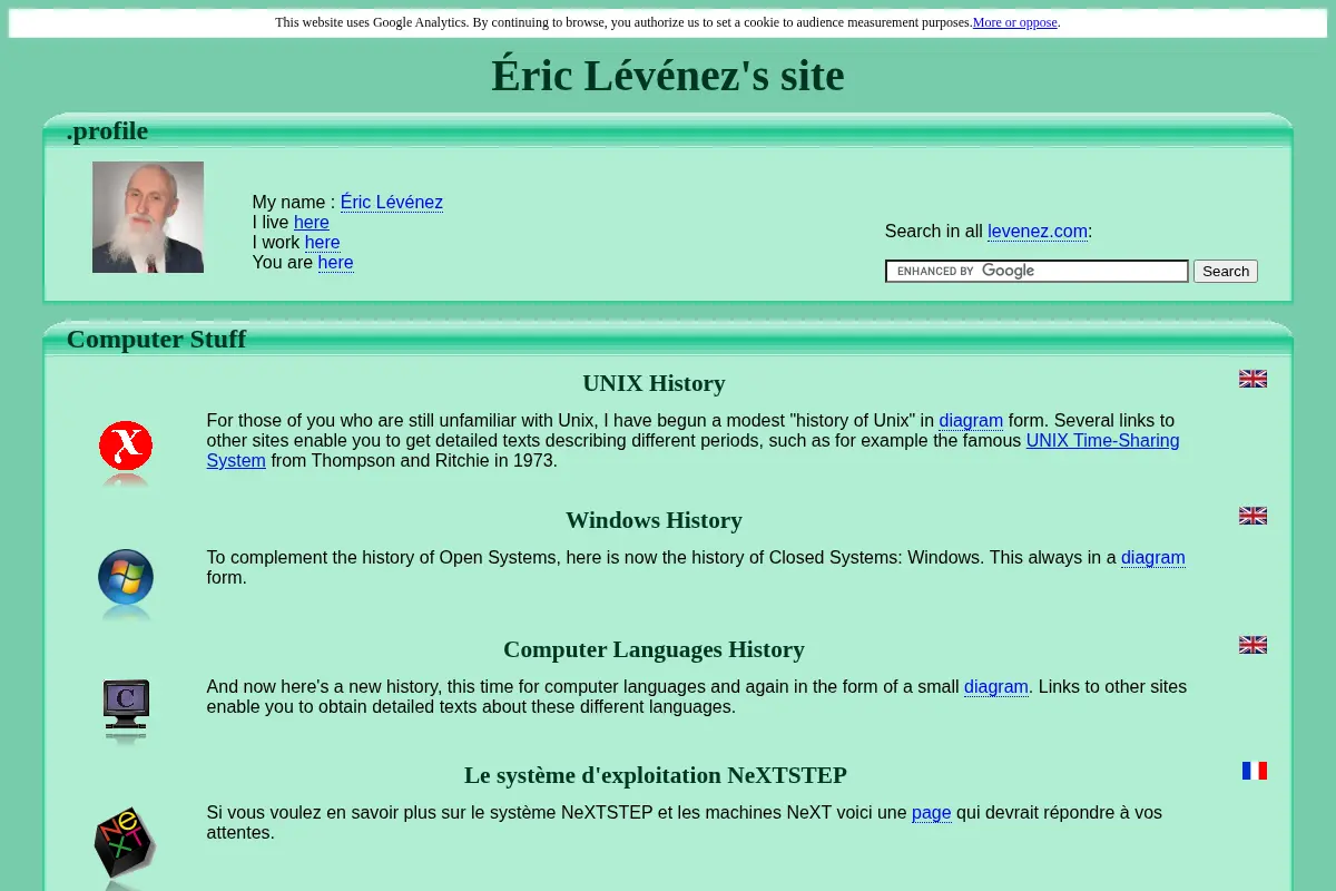 Éric Lévénez's site