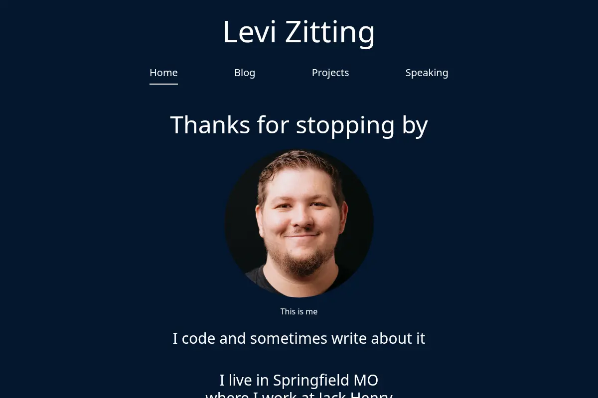 Levi Zitting | Software Developer