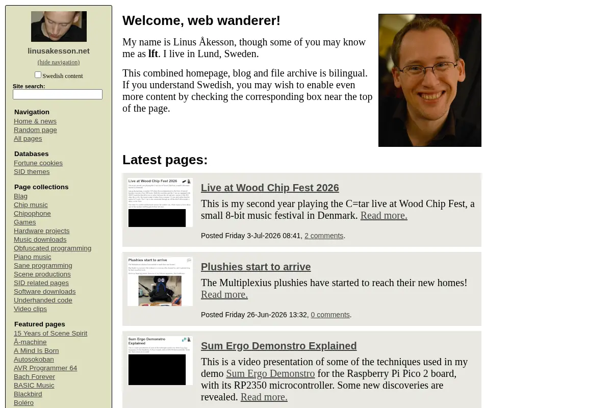 Linus Åkesson's website