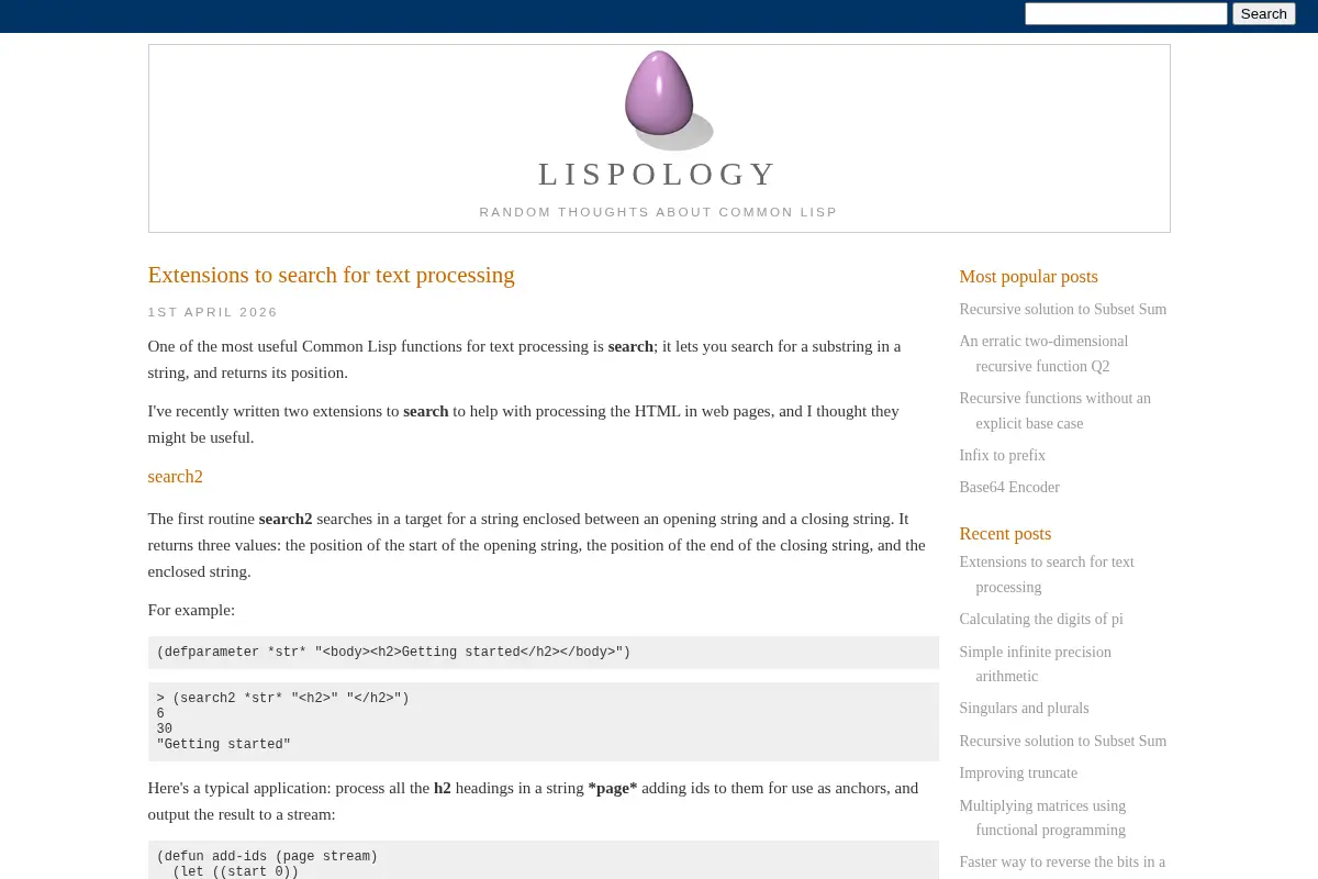 Lispology