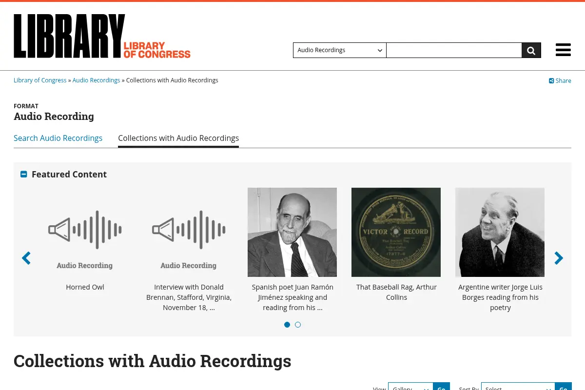 Library of Congress Audio Collections