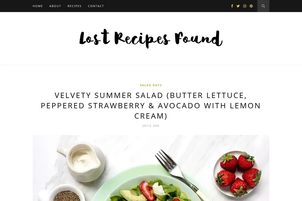 Lost Recipes Found