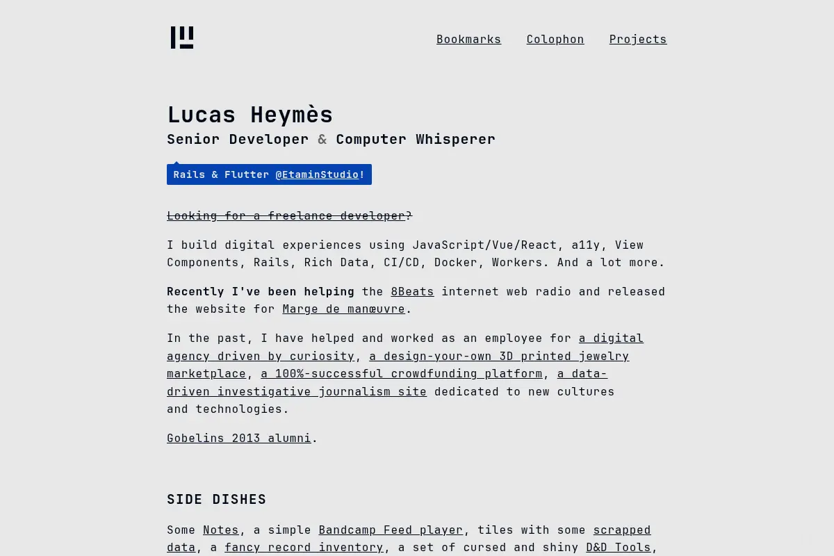Lucas Heymès - Senior Developer by day & Computer Whisperer by night - lucas.computer