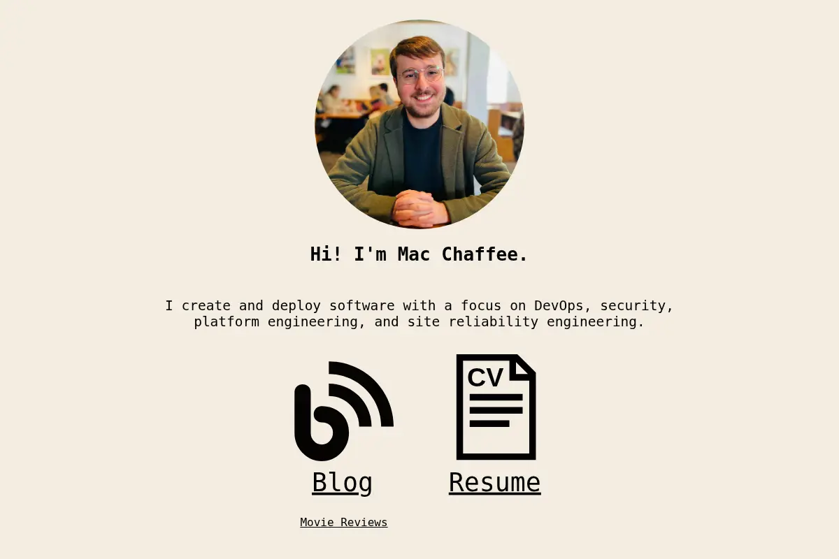 Mac's personal website