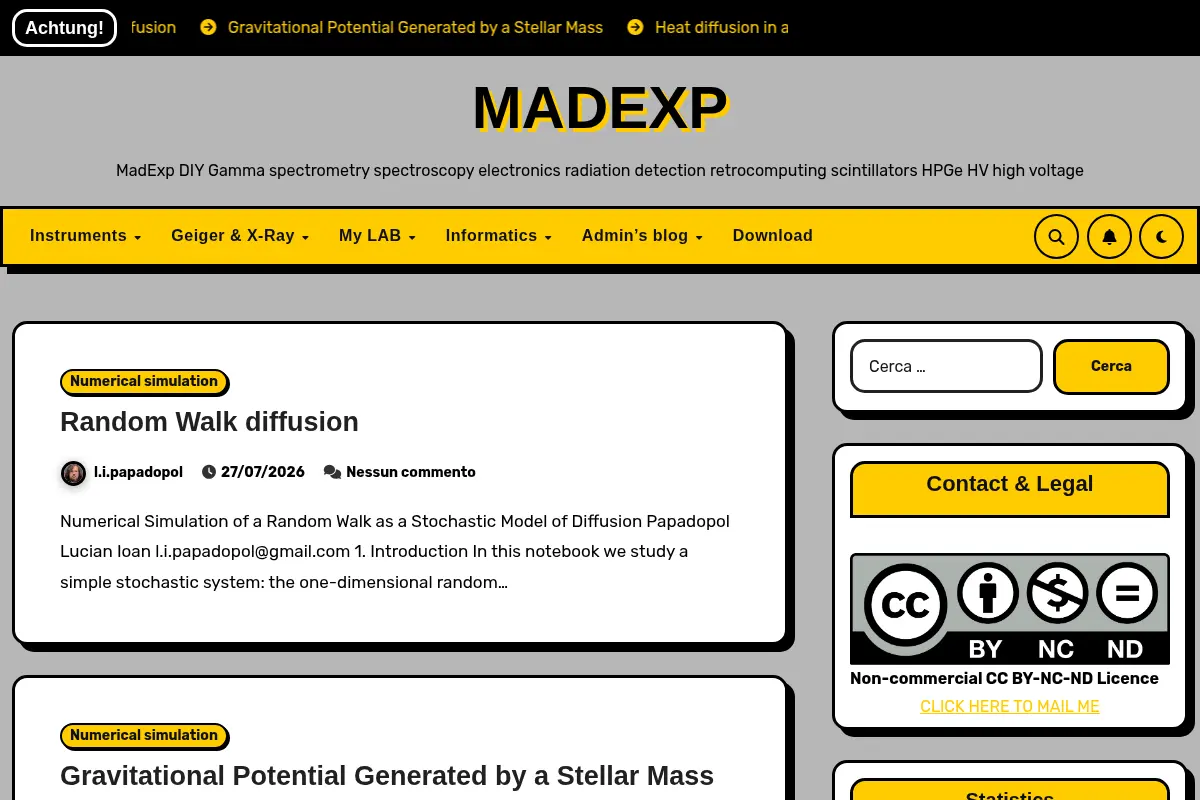 MADEXP – MadExp DIY Gamma spectrometry spectroscopy electronics radiation detection retrocomputing scintillators HPGe HV high voltage