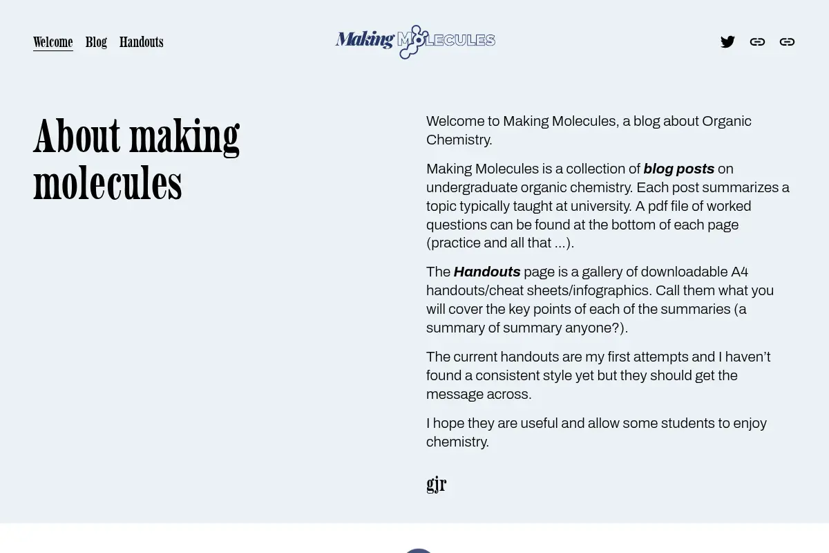 Making Molecules